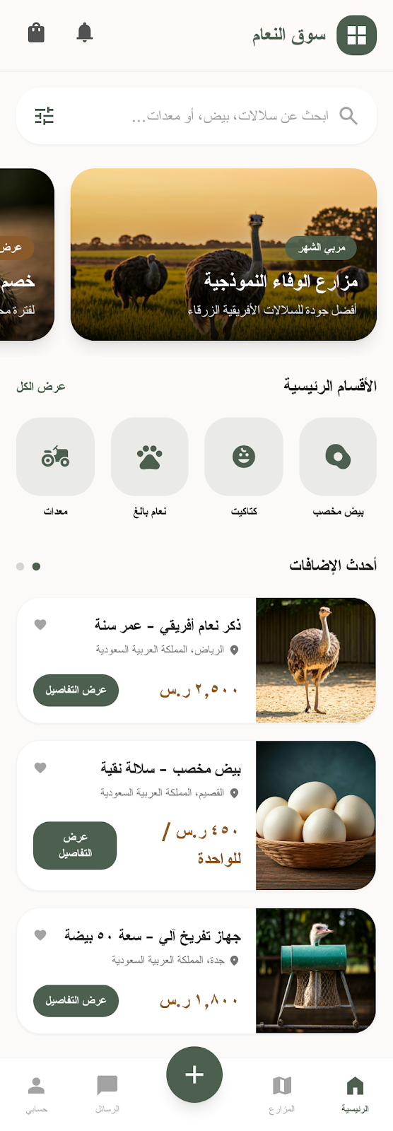 الشاشة الرئيسية - سوق النعام 1
